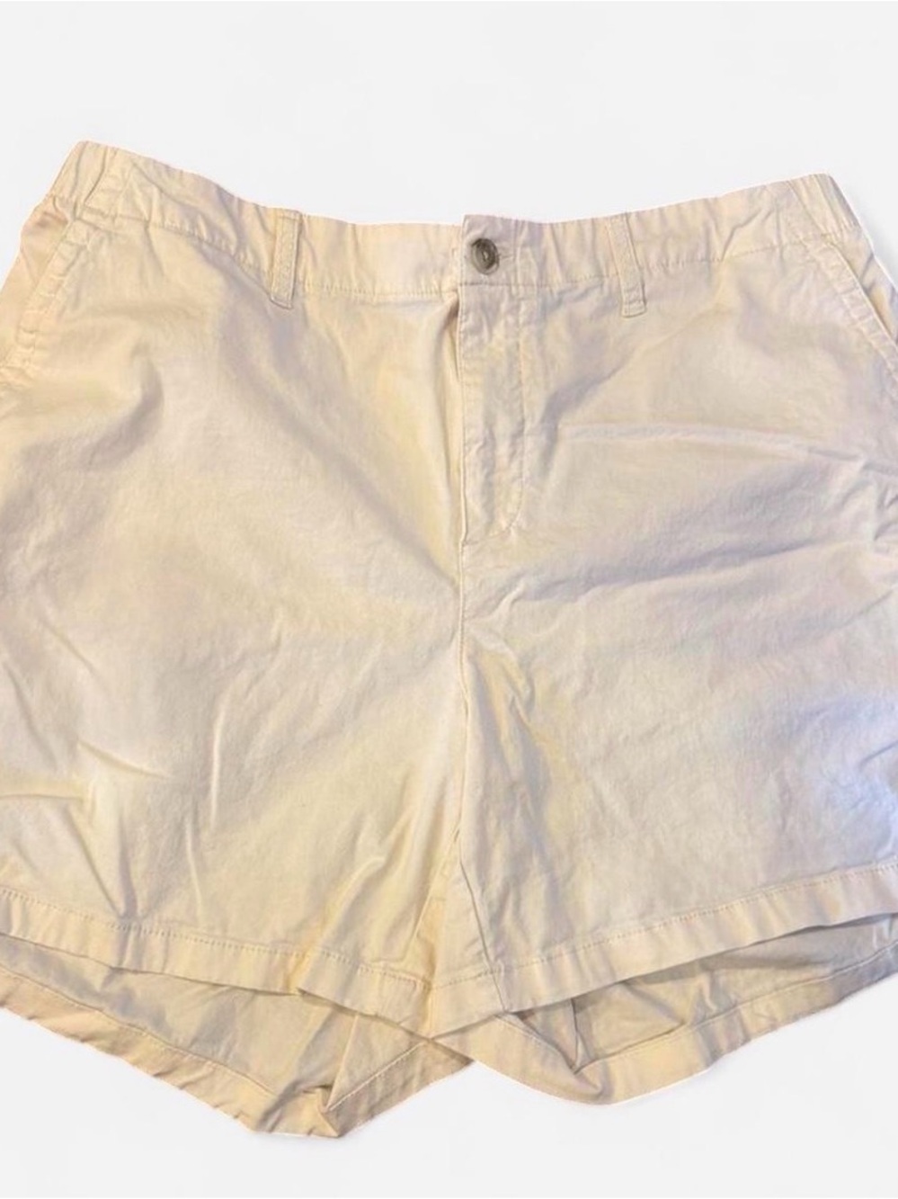 Old Navy Cream High-Rise Casual Cotton Shorts